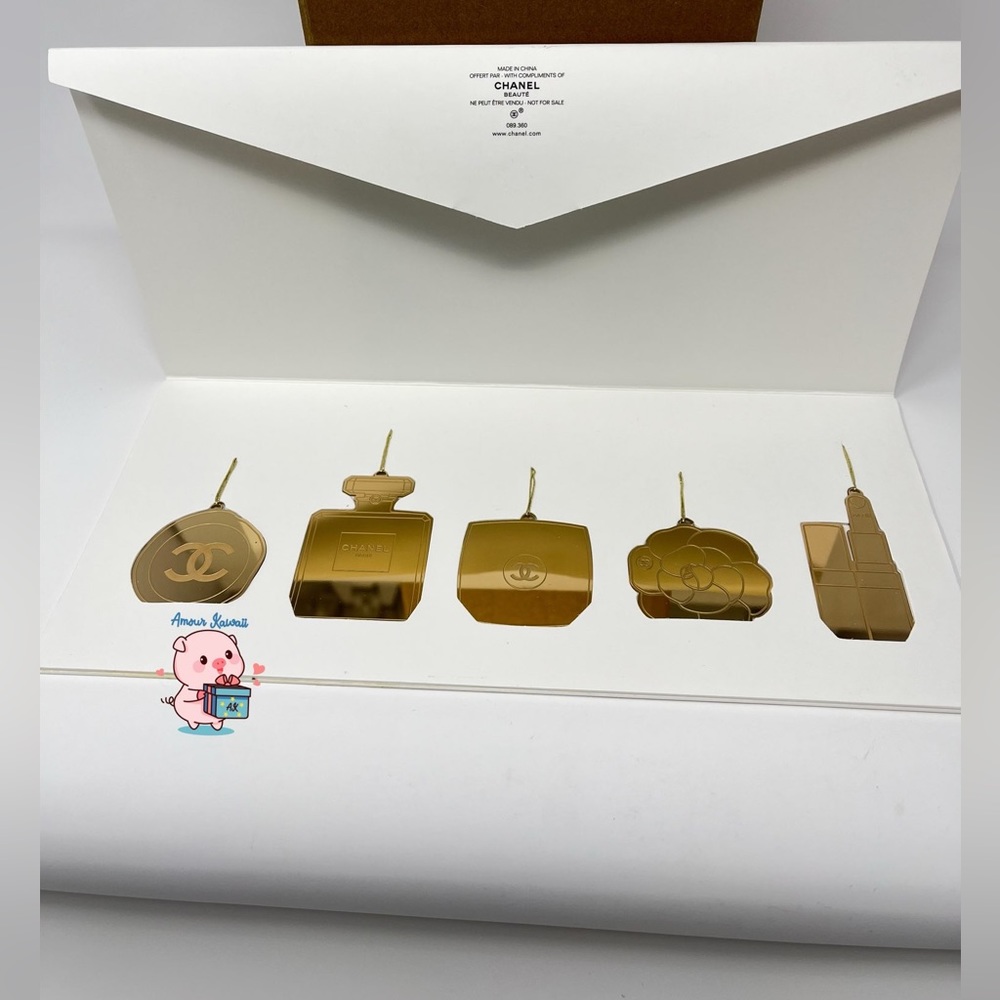 Chanel Holiday Christmas charm ornaments set from beauty gift